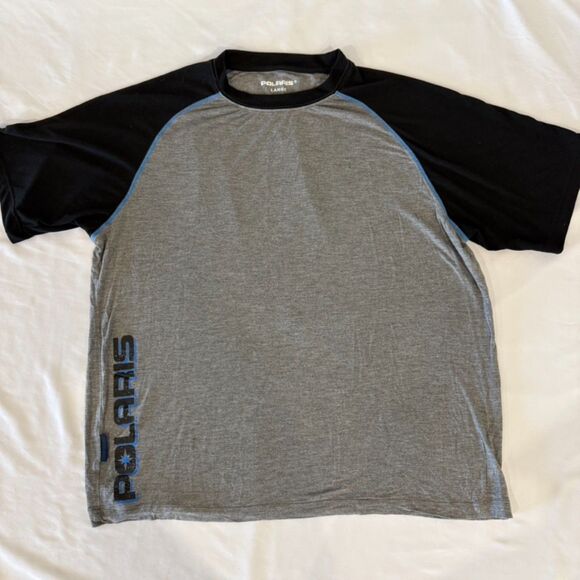 Polaris Men's Gray and Black T-Shirt Size Large - Picture 3 of 6